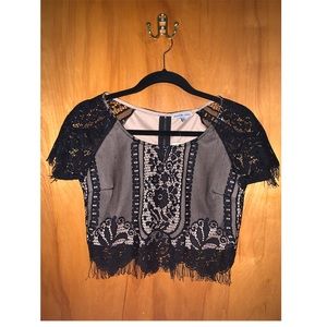 Lace crop top